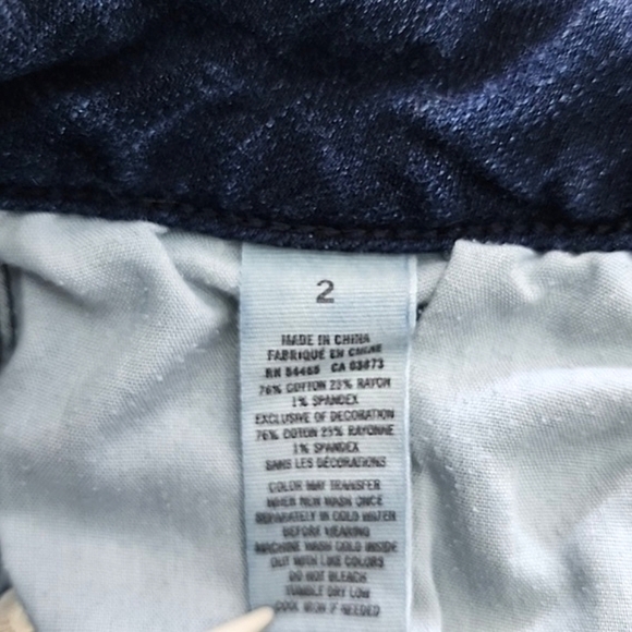 American Eagle  Women's Stretch Blue Dark Wash Denim Jean Shorts Size 2 - Picture 9 of 15